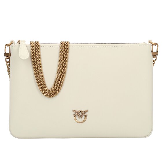 PINKO Flat Clutch Tasche Leder 24 cm beige