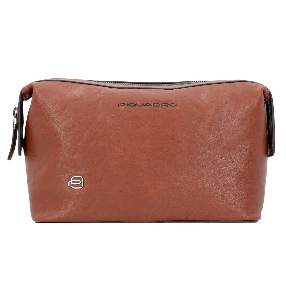Piquadro Black Square Kulturbeutel Leder 23 cm