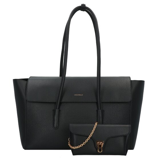 Coccinelle Double Beat Shopper Tasche Leder 47 cm