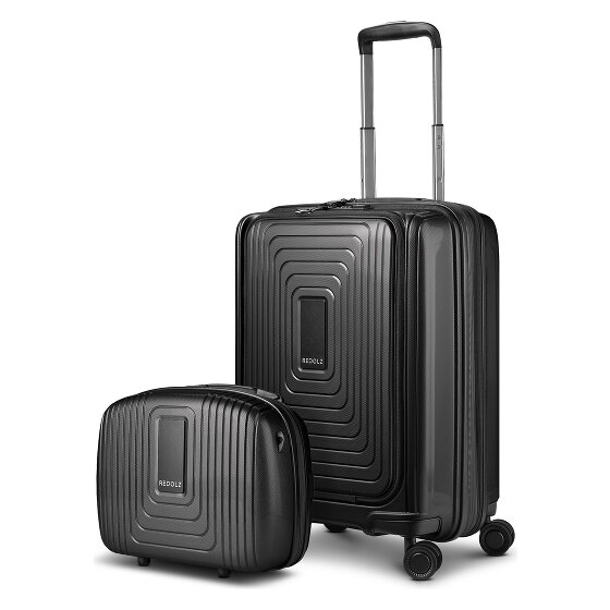 Redolz Essentials 14 Kofferset 2 tlg. Kabinentrolley mit Dehnfalte + Beautycase