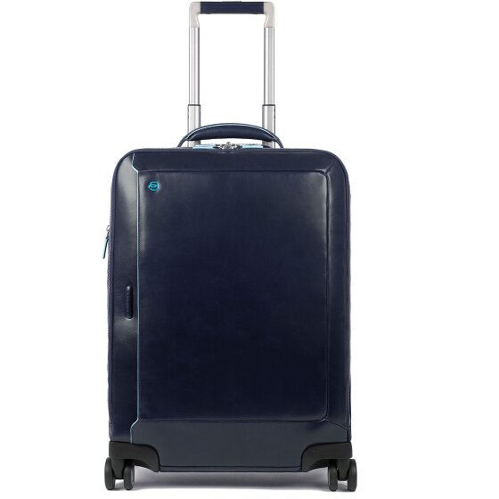 Piquadro Blue Square 4-Rollen Kabinentrolley Leder 55 cm Laptopfach