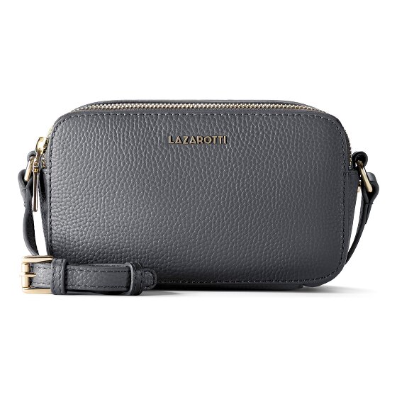 Lazarotti Bologna Leather Umhängetasche Camera-Bag Leder Double-Zip 18 cm