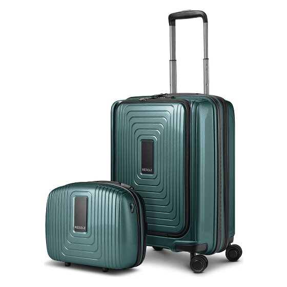 Redolz Essentials 14 Kofferset 2 tlg. Kabinentrolley mit Dehnfalte + Beautycase