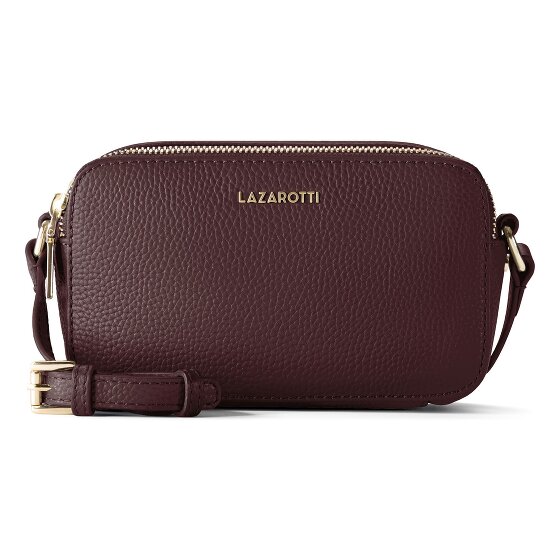 Lazarotti Bologna Leather Umhängetasche Camera-Bag Leder Double-Zip 18 cm