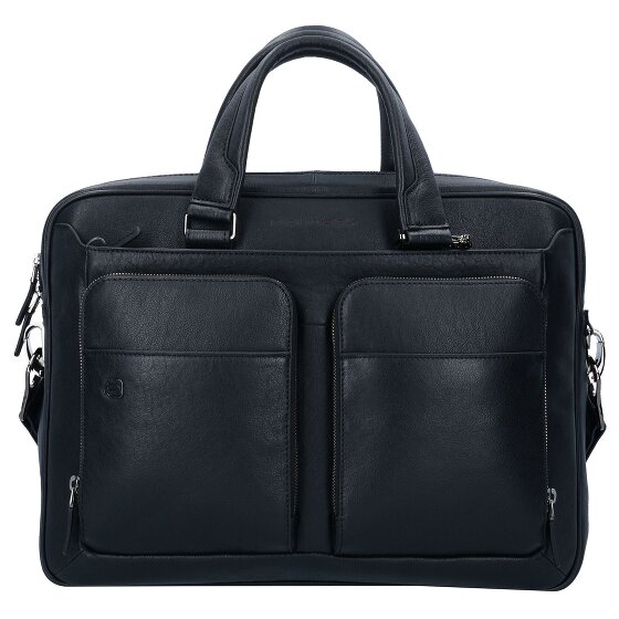 Piquadro Black Square Aktentasche Leder 39 cm Laptopfach Piquadro Black Square Aktentasche Leder 39 cm Laptopfach