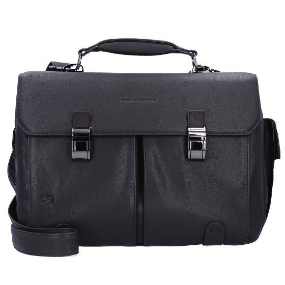 Piquadro Black Square Aktentasche Leder 43 cm Laptopfach