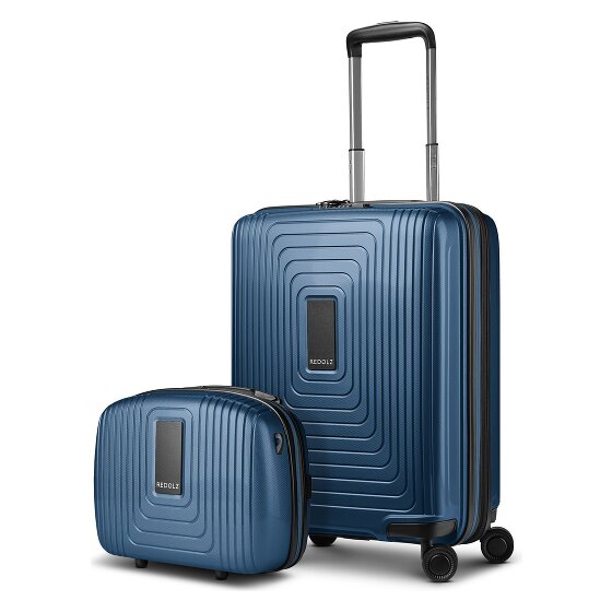 Redolz Essentials 14 Kofferset 2 tlg. Kabinentrolley mit Dehnfalte & Beautycase