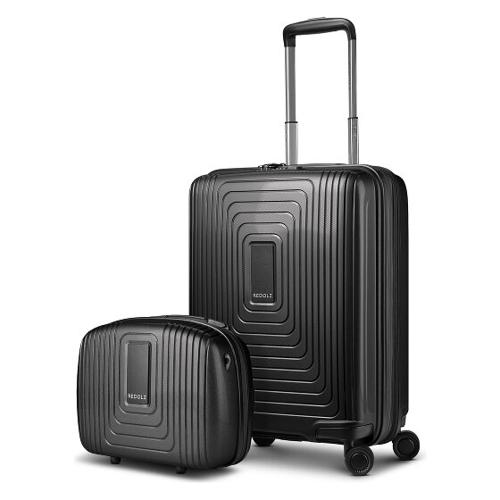 Redolz Essentials 14 Kofferset 2 tlg. Kabinentrolley mit Dehnfalte & Beautycase