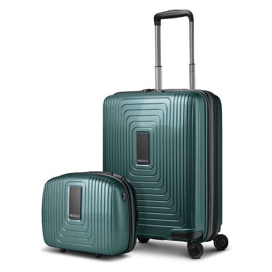 Redolz Essentials 14 Kofferset 2 tlg. Kabinentrolley mit Dehnfalte & Beautycase