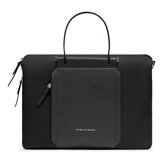 Piquadro Lyra Aktentasche Leder 42 cm Laptopfach mit Dehnfalte