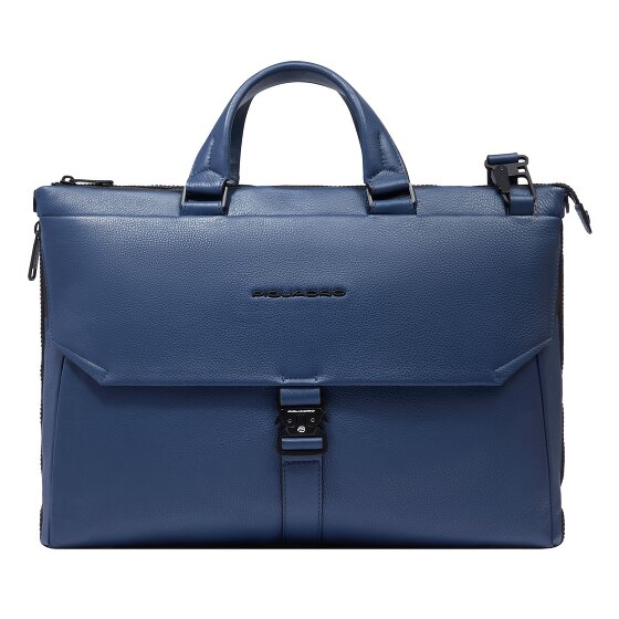Piquadro Than Aktentasche Leder 43 cm Laptopfach mit Dehnfalte