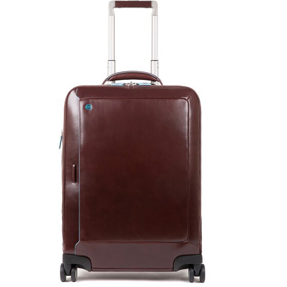 Piquadro Blue Square 4-Rollen Kabinentrolley Leder 55 cm Laptopfach