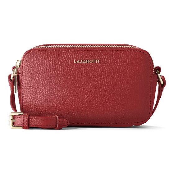 Lazarotti Bologna Leather Umhängetasche Leder Double-Zip 18 cm