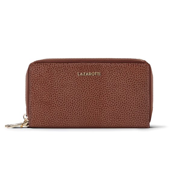 Lazarotti Bologna Leather XL Double Zip-Around Geldbörse RFID Leder 20 cm
