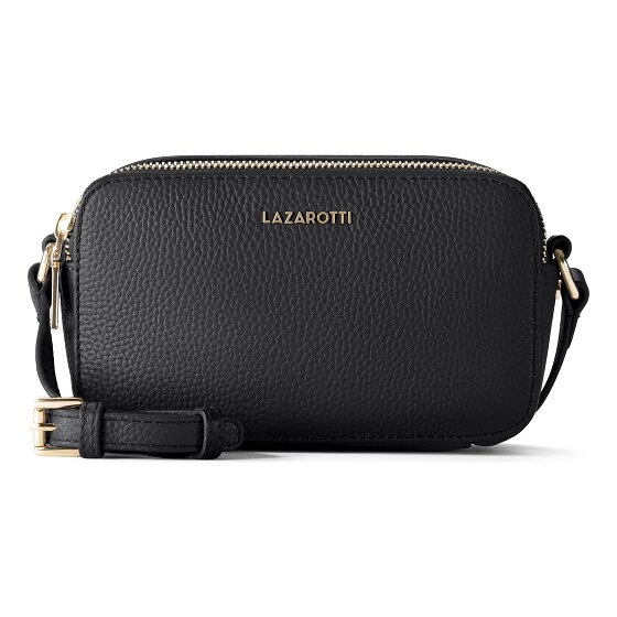 Lazarotti Bologna Leather Umhängetasche Camera-Bag Leder Double-Zip 18 cm