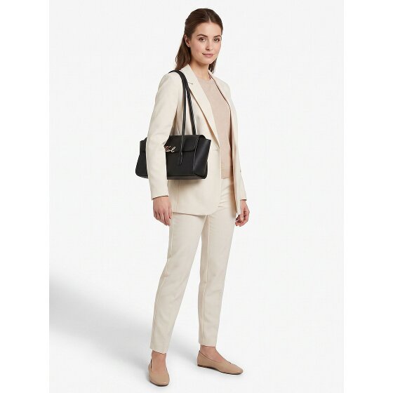 Karl Lagerfeld Signature Schultertasche Leder 37 cm