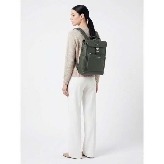 Piquadro Tebe Daypack RFID Schutz Leder 44 cm Laptopfach