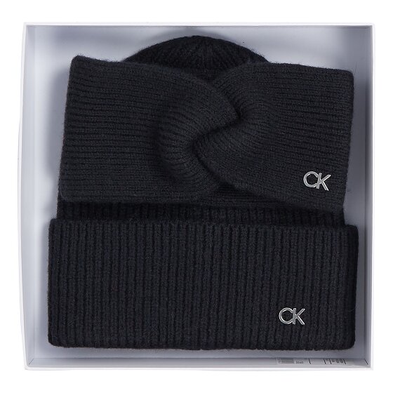 Calvin Klein Ck Metal Strickmütze und Stirnband Geschenkset Calvin Klein Ck Metal Strickmütze und Stirnband Geschenkset