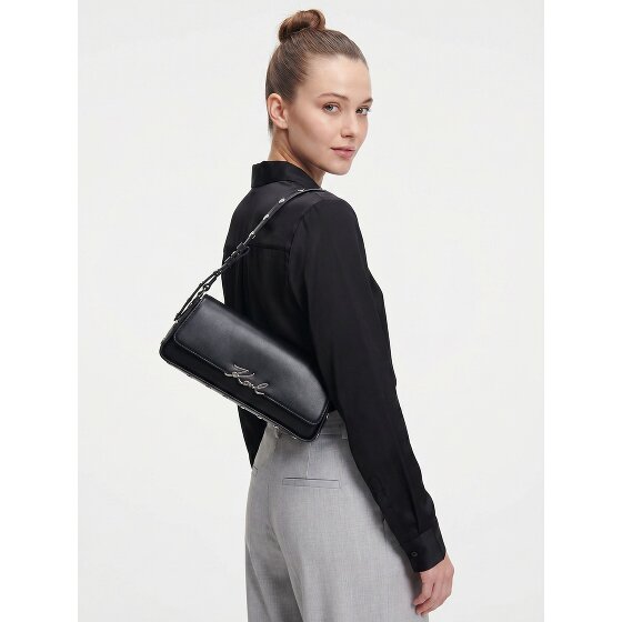 Karl Lagerfeld Signature Schultertasche Leder 32 cm