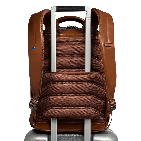 Piquadro Blue Square Daypack RFID Schutz Leder 39 cm Laptopfach