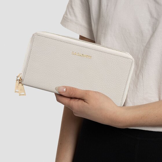 Lazarotti Bologna Leather XL Double Zip-Around Geldbörse RFID Leder 20 cm