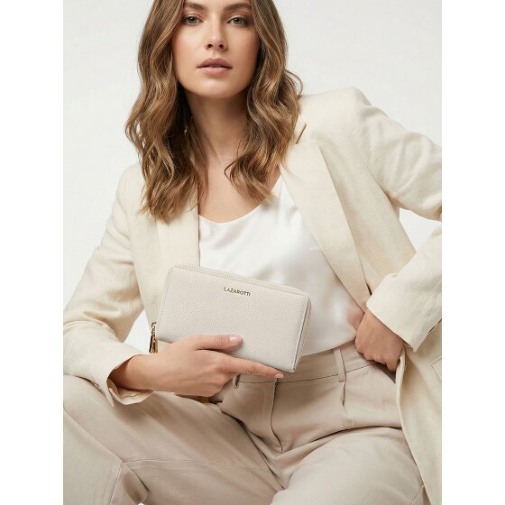 Lazarotti Bologna Leather XL Double Zip-Around Geldbörse RFID Leder 20 cm