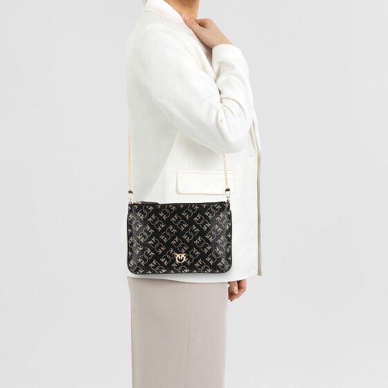 PINKO Flat Classic Clutch Tasche Leder 25 cm