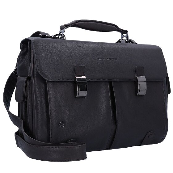 Piquadro Black Square Aktentasche Leder 43 cm Laptopfach