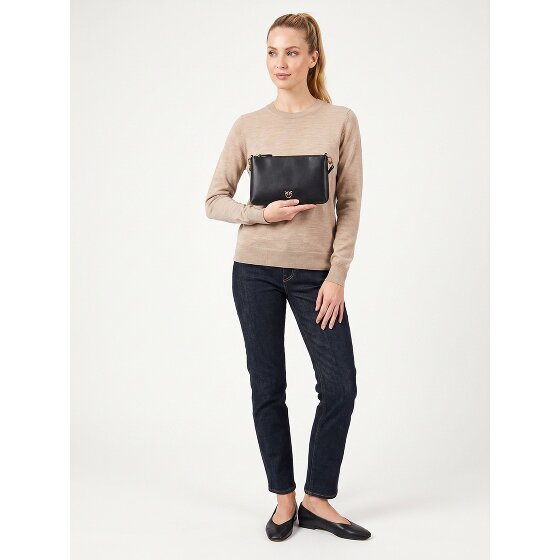 PINKO Flat Horizontal Mini Clutch Tasche Leder 19.5 cm