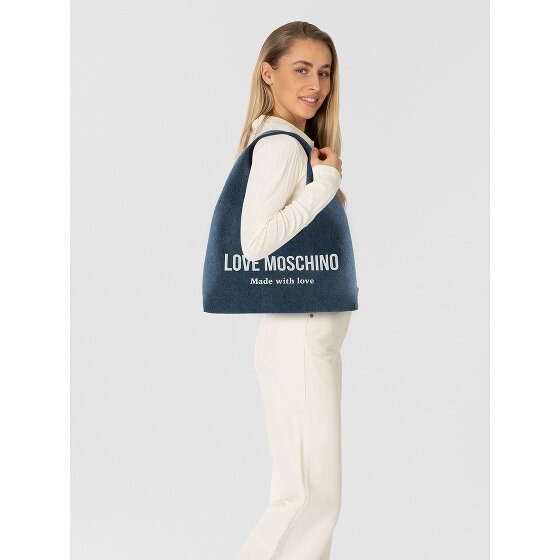 Love Moschino Denim Signature Love Schultertasche 34 cm