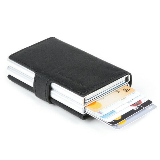 Piquadro Blue Square Kreditkartenetui RFID Schutz Leder 7 cm