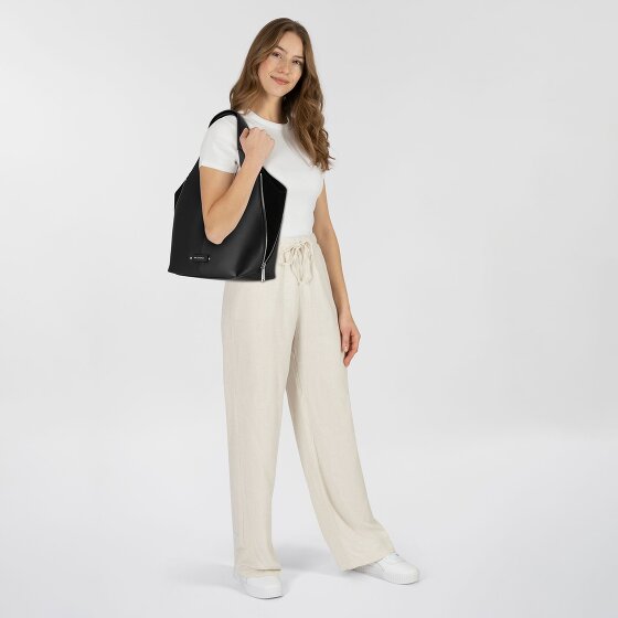 Karl Lagerfeld Behind the Seams Shopper Tasche Leder 34 cm mit Dehnfalte