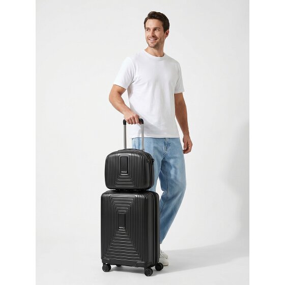 Redolz Essentials 14 Kofferset 2 tlg. Kabinentrolley mit Dehnfalte & Beautycase