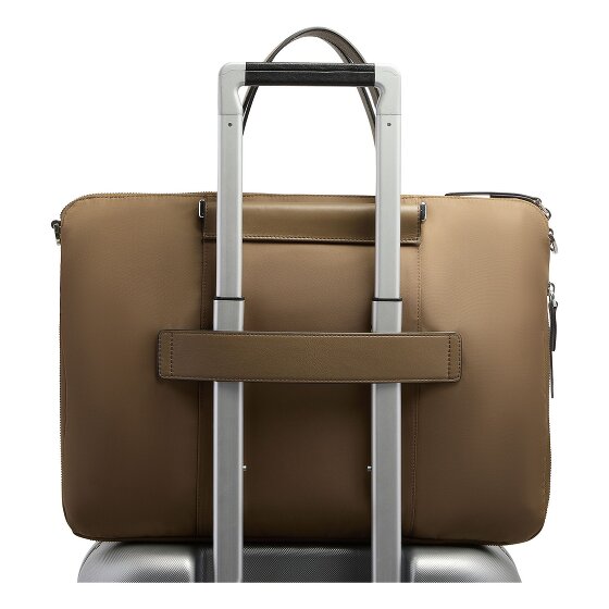 Piquadro Lyra Aktentasche Leder 42 cm Laptopfach mit Dehnfalte