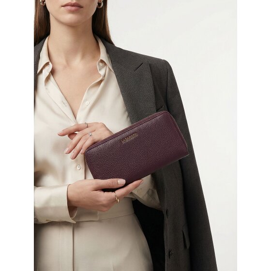 Lazarotti Bologna Leather XL Double Zip-Around Geldbörse RFID Leder 20 cm