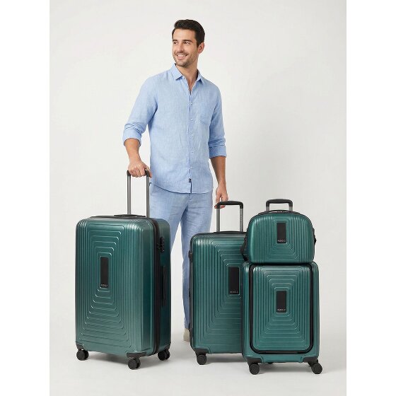 Redolz Essentials14 4-Rollen Kofferset Beautycase 4tlg mit Dehnfalte Laptopfach