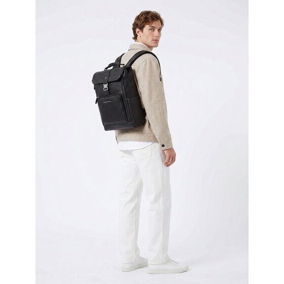 Piquadro Tebe Daypack RFID Schutz Leder 44 cm Laptopfach