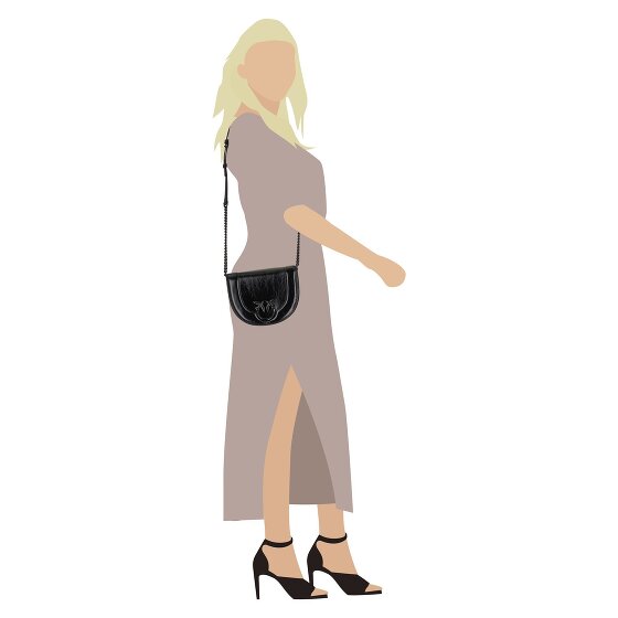 PINKO Love Round Click Mini Umhängetasche Leder 20 cm