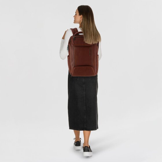 Piquadro Cronus Business-Rucksack RFID Schutz Leder 41 cm Laptopfach
