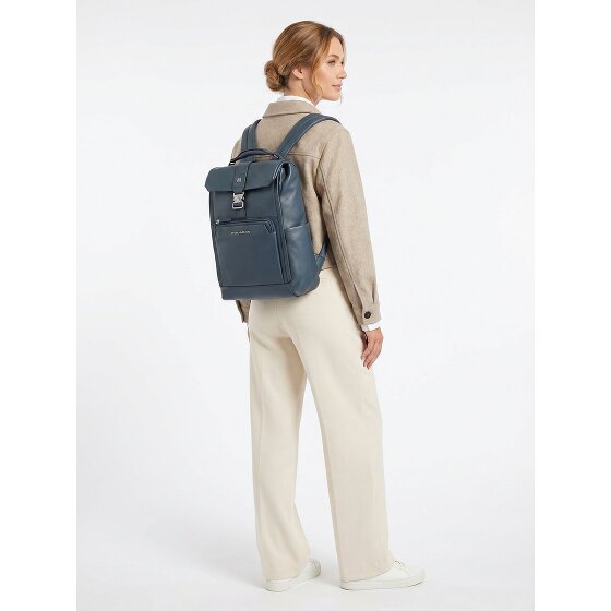 Piquadro Tebe Daypack RFID Schutz Leder 44 cm Laptopfach