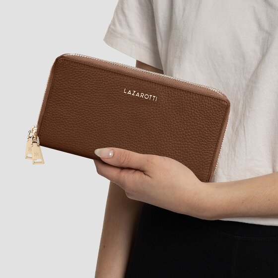 Lazarotti Bologna Leather Geldbörse RFID Schutz Leder 20 cm