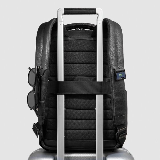 Piquadro Cronus Business-Rucksack RFID Schutz Leder 41 cm Laptopfach