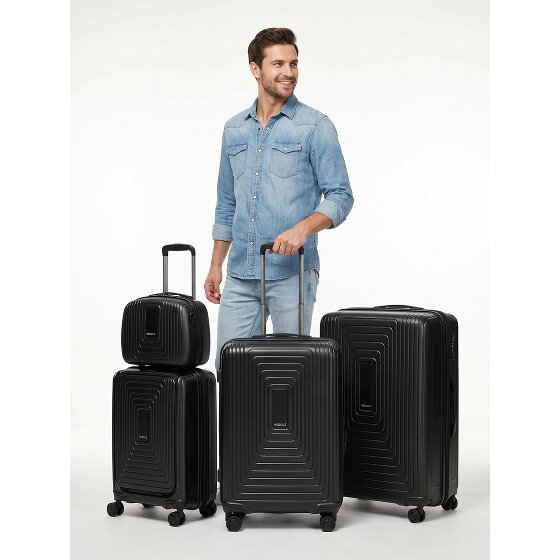 Redolz Essentials14 4-Rollen Kofferset Beautycase 4tlg mit Dehnfalte Laptopfach