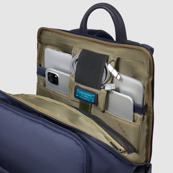 Piquadro Brief Reiserucksack Leder 43 cm laptopfach
