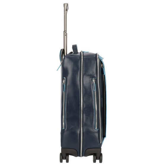 Piquadro Blue Square 4-Rollen Kabinentrolley Leder 55 cm Laptopfach