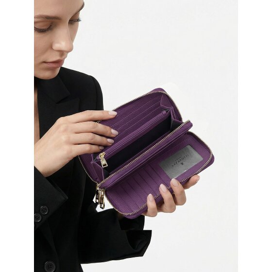 Lazarotti Bologna Leather XL Double Zip-Around Geldbörse RFID Leder 20 cm