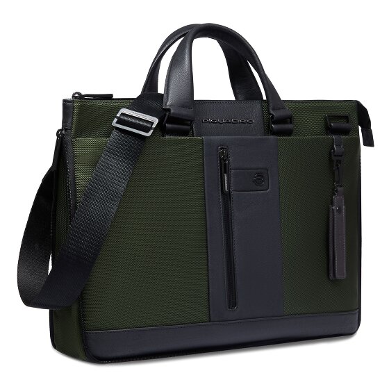 Piquadro Brief 2 Aktentasche RFID Schutz Leder 42 cm Laptopfach