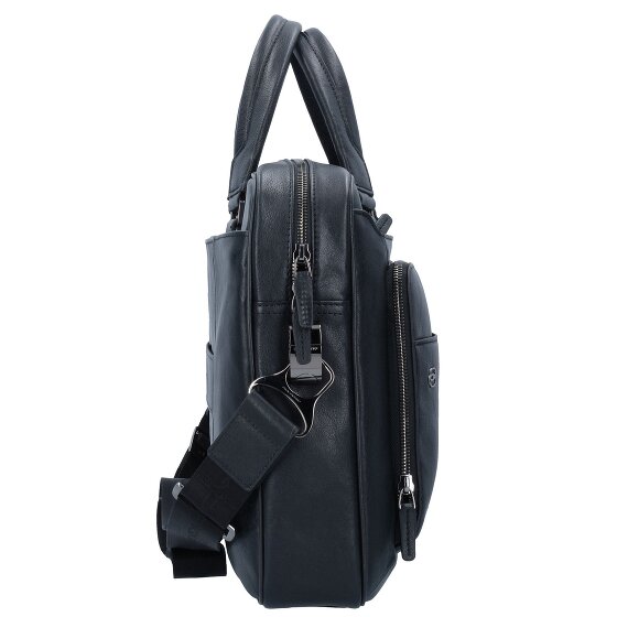 Piquadro Black Square Aktentasche Leder 39 cm Laptopfach Piquadro Black Square Aktentasche Leder 39 cm Laptopfach