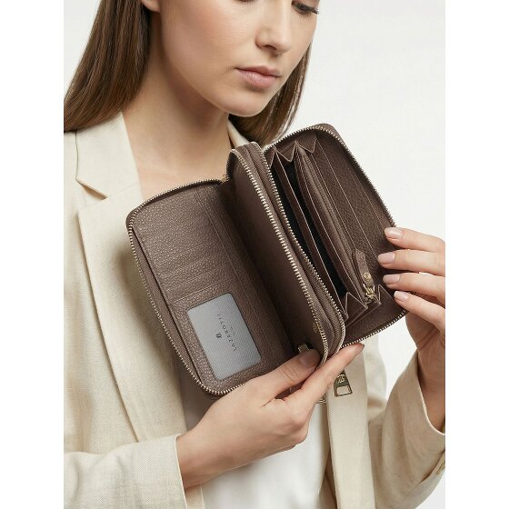 Lazarotti Bologna Leather XL Double Zip-Around Geldbörse RFID Leder 20 cm