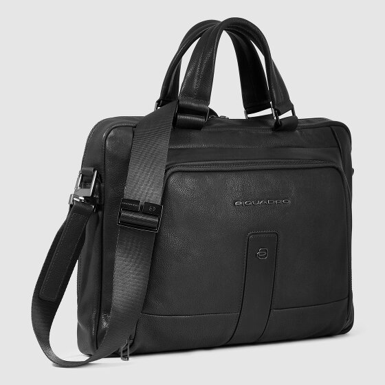 Piquadro Carl Aktentasche RFID Schutz Leder 37 cm Laptopfach